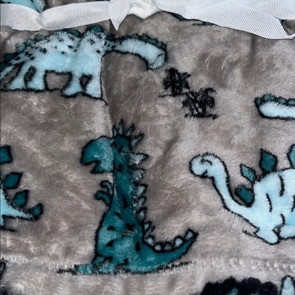 Dinosaur Adirondack Berkshire security  Blanket Baby Boy 30X40 green gray NWT